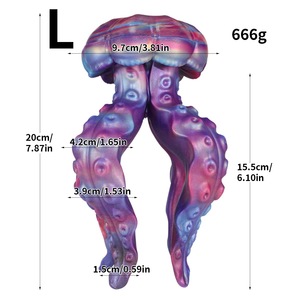 Dildo fantaisie pieuvre méduse en silicone liquide, plug anal réaliste à tentacules, jouet sexuel pour adultes, plug anal alien pour hommes et femmes - Product Image 5