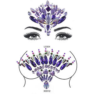 Tatuajes de Halloween cara luminosa esqueleto tatuajes pegatina maquillaje temporal fiesta carnaval mascarada divertida pegatina luminosa - Product Image 1