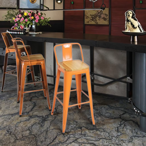 Nhiệm vụ nặng nề thanh sắt phân cho sử dụng thương mại Stackable Bistro phân cho nhà hàng conterporary <span class=keywords><strong>Bar</strong></span> Ghế nghỉ ngơi trở lại - Product Image 6