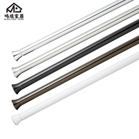 Juego de Barra de Cortina Larga Moderna Ajustable Sin Perforaciones - Diseño Metálico Elegante para Decoración del Hogar, Baño, Ducha, Cocina y Almacenamiento