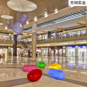 Silla Ovalada de Fibra de Vidrio, Muebles de Jardín para Exteriores, Duraderos, para Uso en Centros Comerciales, Estilo Contemporáneo - Product Image 5