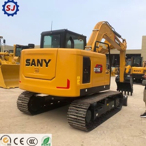 รถขุดขนาดเล็ก SANY SY75C มือสองในสต็อก น้ำหนัก 7.5 ตัน เครื่องยนต์ ISUZU ชั่วโมงการใช้งานต่ำ ประหยัดน้ำมัน อุปกรณ์ก่อสร้าง SY60C SY80C SY95C - Product Image 2