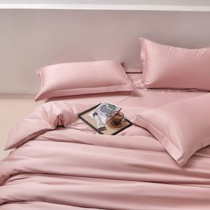 Parure <span class=keywords><strong>de</strong></span> lit haut <span class=keywords><strong>de</strong></span> gamme en coton à fibres longues, 100 fils, drap, taie d'oreiller et <span class=keywords><strong>housse</strong></span> <span class=keywords><strong>de</strong></span> <span class=keywords><strong>couette</strong></span>, couleur unie, pièce unique - Achetez-en une, obtenez une livraison gratuite - Product Image 4