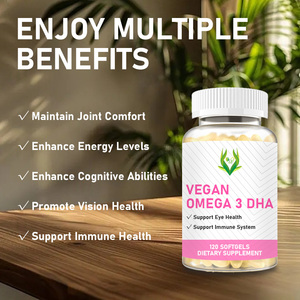 OEM ODM Vegan Omega 3 DHA Softgels with Vitamin D3 Support Overall Wellness and Support Immune System Vegan Omega 3 DHA Softgels - Product Image 2