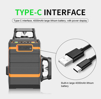 Niveau laser rotatif auto-nivelant LONN Green 12 lignes 360 degrés avec précision de 3 mm/10 m, portée de 30 m, certifié CE/FCC