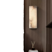 Applique murale moderne en albâtre naturel espagnol, lampe de luxe en marbre pour couloir d'hôtel, villa, chambre à coucher, vente en gros d'usine
