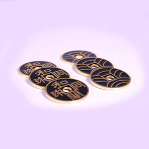 브릴리언트매직 고대 일본 중국 전통 동전 금속 소품, 클로즈업 마술을 위한 오래된 동전 디자인 특징, 간편한 마술 수행 - Product Image 5