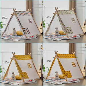 Tienda de interior personalizada Casa de juegos para niños Carpas triangulares Patrón multicolor Tienda de campaña para niños para jugar - Product Image 5