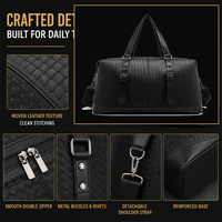 Sac de voyage tissé sur mesure OEM avec grande capacité, compartiment pour ordinateur portable 14 pouces, idéal pour les voyages d'affaires et les week-ends, bagage cabine