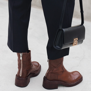 Logo personalizzato realizzato <span class=keywords><strong>con</strong></span> <span class=keywords><strong>stivaletti</strong></span> da donna <span class=keywords><strong>in</strong></span> pelle di alta qualità di lusso e <span class=keywords><strong>suola</strong></span> <span class=keywords><strong>in</strong></span> <span class=keywords><strong>gomma</strong></span> <span class=keywords><strong>con</strong></span> cerniera - Product Image 6