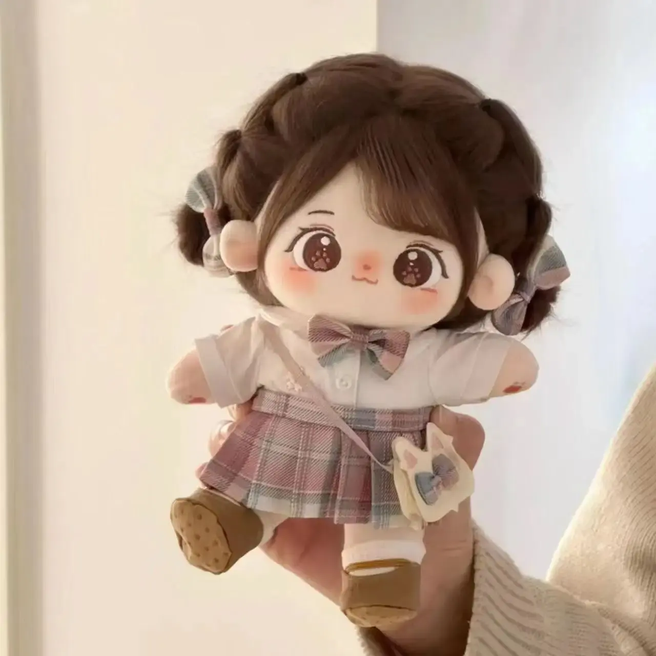 20 cm Kawaii Baumwollpuppen Anime Plüsch gefüllte Individuellfigur individuelle nackte Figur Puppe tragbare Kleidung Anzug Geschenke