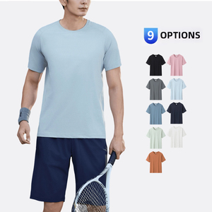 <b>100</b>% <b>Polyester</b> Short Sleeve Fitness T <b>Shirts</b> Round Neck Custom Print Logo Running Tops - Product Image 2