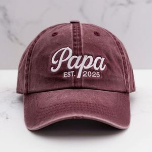 Gorra de Béisbol de Algodón Sin Estructura, Personalizable con Texto, Logotipo Bordado, Gorras Personalizadas para Papá - Product Image 5