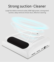 Aspirateur à poussière pour ongles 80W, forte aspiration, plusieurs trous de ventilation, autocollant personnalisé pour les revendeurs d'équipements de beauté