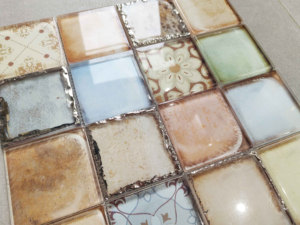 Piastrelle in <span class=keywords><strong>Mosaico</strong></span> di Vetro Dorato per Bagno, Piastrelle in Vetro per Piscina, Piastrelle in <span class=keywords><strong>Mosaico</strong></span> di Vetro Stampato per Rivestimento Parete - Product Image 1