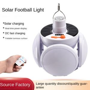 Lámpara solar LED con control remoto en forma de balón de fútbol, para jardín, puesto callejero, mercado nocturno, luz de camping con ahorro de energía solar - Product Image 2