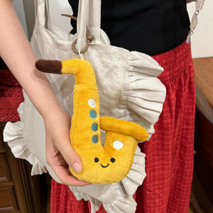 Juguete de peluche de algodón suave de simulación, <span class=keywords><strong>animal</strong></span> de peluche con cuernos, colgante para mochila, llavero, accesorios de bolso con diseño de dibujos animados - Product Image 5