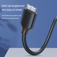 Cable USB 3.0 Tipo-C a Micro B, 5Gbps, Sincronización de Datos para Disco Duro/SSD Externo, Blindado con PVC PTE, 0.3M/0.5M/1M, Categoría Cables de Datos