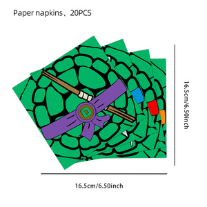 Vajilla de papel desechable Ninja Turtle para fiestas infantiles, suministros de decoración para fiestas de Navidad y San Valentín - Product Image 2