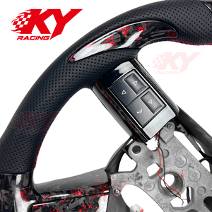 Volant personnalisé en fibre de carbone forgée avec LED et indicateur de régime pour Chrysler 300 300C SRT SRT8 Dodge Challenger RT Charger SXT - Product Image 2