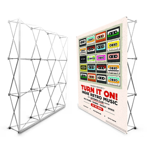 Présentoir pop-up en tissu personnalisé pour les salons professionnels Bannière de photographie de fond de fête d'anniversaire de mariage - Product Image 2