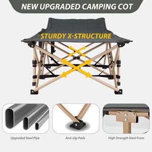 Custom Outdoor Folding Portable Nap Office Recliner Leisure Camping Hiking Picnic Garden <strong>Single</strong> Sleeping <strong>Bed</strong> <strong>Cot</strong> for Events - Product Image 3