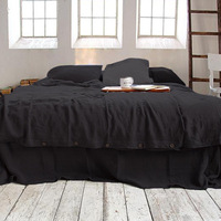 Parure de lit en lin de style français, ensemble de literie luxueux pour bébés et enfants, housse de couette, drap, linge de maison