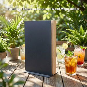 Porta Menús de Madera Personalizados de Roble, Arce, Nogal y Caoba, Soporte de Mesa para Letreros de Menús para Tiendas de Licores - Product Image 5
