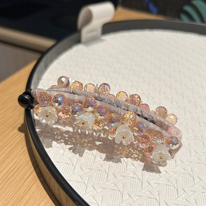 Pince à cheveux banane coréenne faite à la main avec perles, accessoire de mode pour femme - Product Image 6