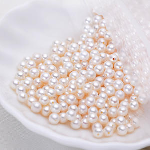 Perles d'eau douce naturelles de qualité AAA de Zhuji, en vrac, forme bouton, forte luminosité avec micro défauts, perles rondes nues - Product Image 1