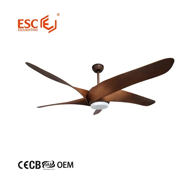 Modern decorative fan light easy control 5 fan speed vintage multifunctional led ceiling fan