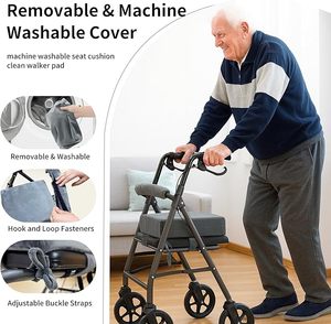 Customized <b>Memory</b> Foam Seat Cushion Pad for Rollator Walker with Backrest, Mobility Aid Chair Cushion Support - Product Image 3