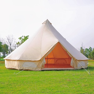 Tenda <span class=keywords><strong>Glamping</strong></span> di Lusso Personalizzata 5m con Doppia Porta in Poliestere e Cotone, Tenda a Campana in Tela per Campeggio Familiare, Tende da Esterno - Product Image 2