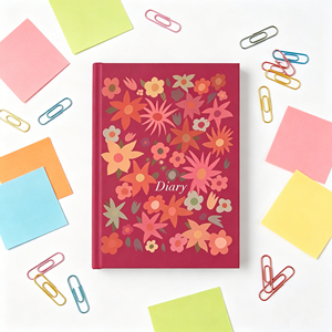 Diario con Diseño Floral, Tamaño A5, Cubierta de Papel, Encuadernación Cosida, Cuadernos con Estilo Impreso - Product Image 3