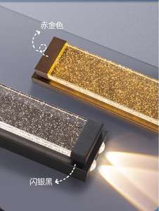 Luz de pasillo IP65 impermeable para exteriores H35/50/70CM Base de aluminio Lámpara de pared de jardín LED con energía solar Color negro - Product Image 6