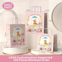 Sac en papier kraft en stock pour pizza, gâteaux et desserts ; Emballage biodégradable personnalisable pour plats à emporter et boissons, idéal pour les cadeaux