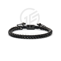 Le bracelet pour homme en acier inoxydable poli galvanisé ne se décolore pas pendant deux ans