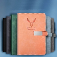Cahier d'agenda en papier ivoire à couverture souple A5 avec ceinture magnétique