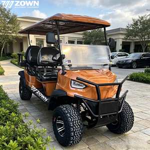 Voiturette de golf électrique pas chère en gros, 4 places, batterie au plomb 48V, système d'éclairage complet pour la location sur les terrains de golf - Product Image 1