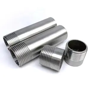 Stainless Steel Pipe Fittings 1/2" NPT Male Threaded 2" Length Nipple Cast Pipe