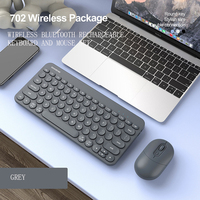 XINMENG RF702 Combo de Teclado y Ratón Inalámbrico, Juego de Teclado y Ratón Silencioso para Juegos, Oficina, Hogar, Negocios, Jugadores