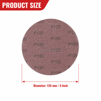 Disque de ponçage en maille de 5 pouces (125 mm) avec fixation auto-agrippante, abrasif sans poussière pour le bois et le polissage automobile, granulométrie P80-P600