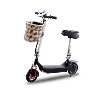 Electric Scooter For Adults Brushless Motor Mini Two Wheel Folding With Seat Unisex Ride On Electric Vehicle - Product Image 2