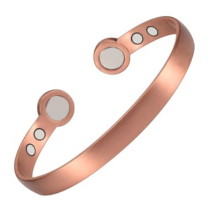 <b>Copper</b> Alloy Magnetic Cuff <b>Bracelet</b> Open Design Strong Magnetic Attraction Unisex Fashion Jewelry - Product Image 2