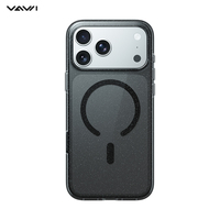 VAWI B470 Coque de téléphone magnétique transparente rigide à paillettes tendance pour iPhone 17 18 Pro Max
