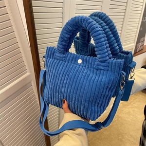 Fashionable New Design Lady Shoulder Messenger Tote <strong>Bags</strong> Crossbody Handbags Corduroy <strong>Bucket</strong> <strong>Bag</strong> - Product Image 3
