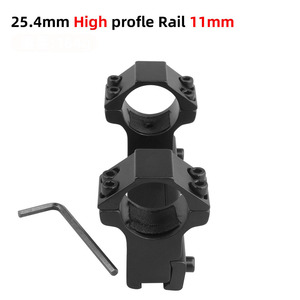 25.4mm chiến thuật quang học săn bắn phạm vi ống vòng tích hợp một mảnh phù hợp cho 11mm gắn nhôm đen - Product Image 2