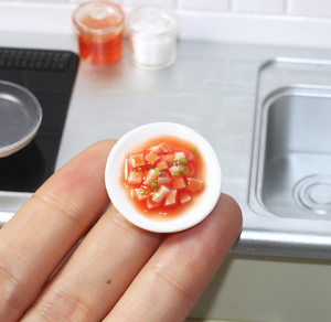 1/12จำลองบ้านตุ๊กตา1/6ขนาดเล็กมาโปไข่ปูเต้าหู้ - Product Image 2