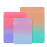 Sachets personnalisés de figurines miniatures thermoscellables, emballage coloré rouge, bleu, violet, sacs mystères pour petites entreprises