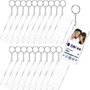 Llavero de acrílico personalizado con letras impresas, llavero rectangular de anime con foto DIY para regalo personalizado, ligero, estilo indie, recuerdo - Product Image 1